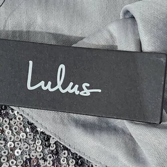 2/$30 Lulus Sparkling Glimpse Grey Sequin Sleeveless Cami Top Size S - Picture 7 of 8